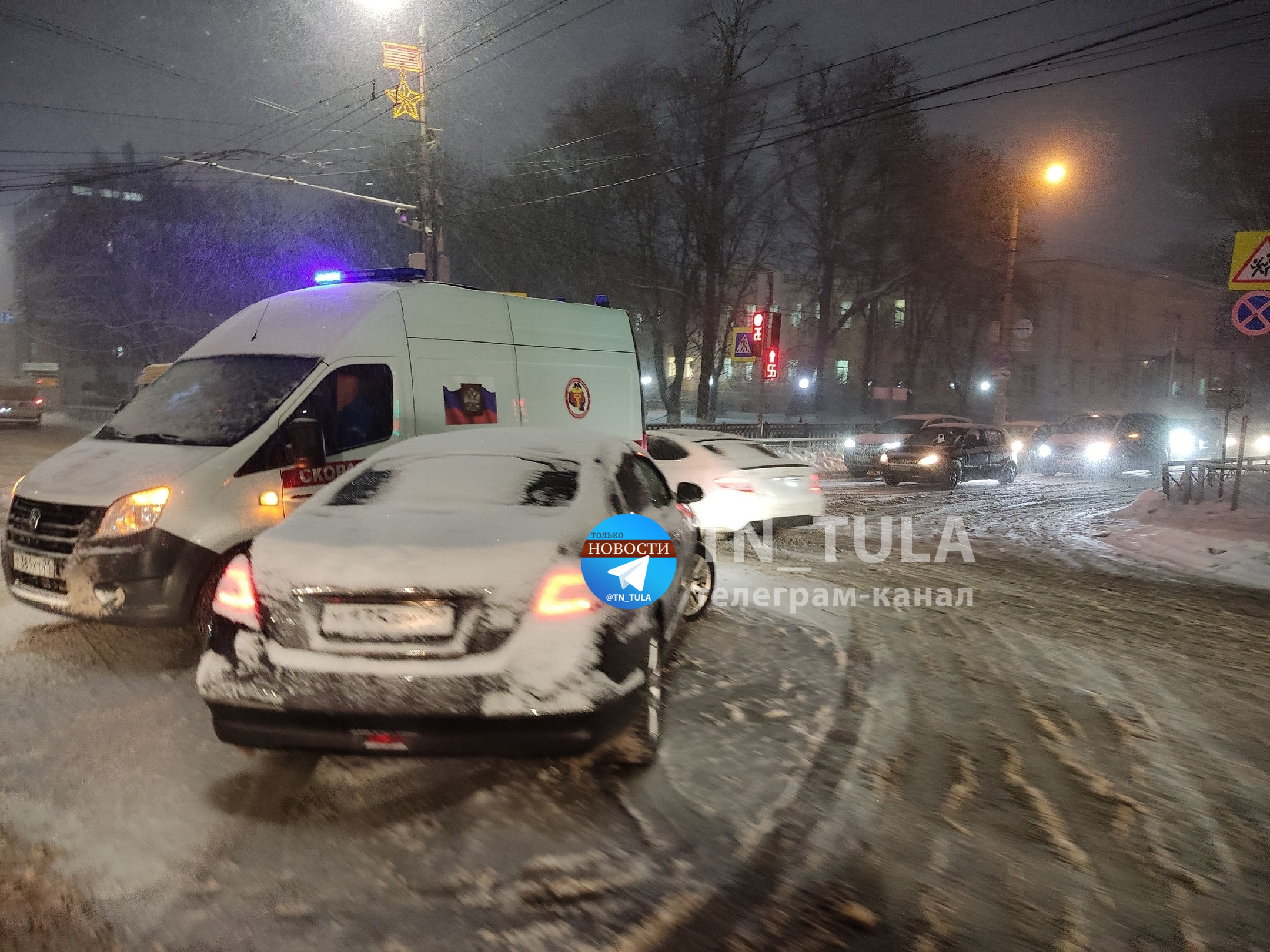 Тула встала в 9-балльных пробках из-за ДТП со скорой помощью - Новости Тулы  и области - 1tulatv