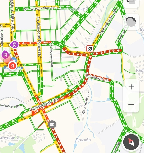 Пробки в туле сейчас онлайн карта смотреть бесплатно