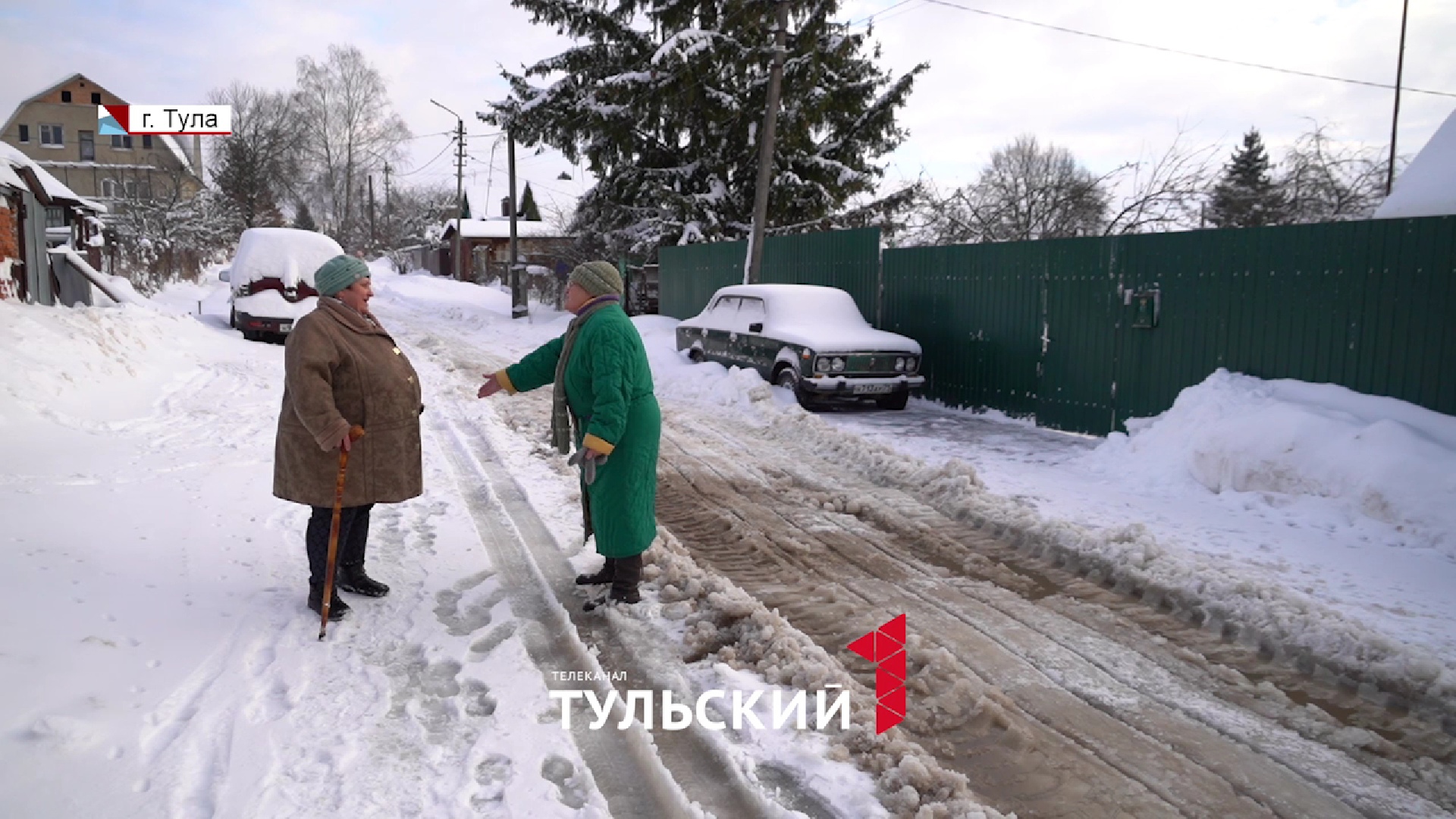 Участки жителей поселка под Тулой превратились в снежно-водяное болото  из-за конфликта с соседкой - Новости Тулы и области - 1tulatv