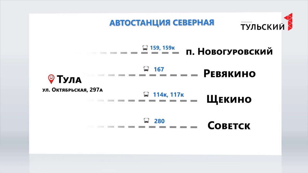 Маршрут 114 тула щекино схема движения