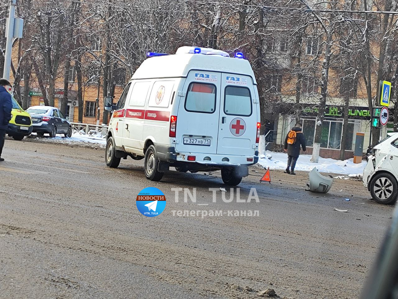 На проспекте Ленина в Туле машина скорой помощи попала в аварию - Новости  Тулы и области - 1tulatv