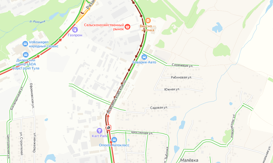 Новомосковское шоссе перекрыто