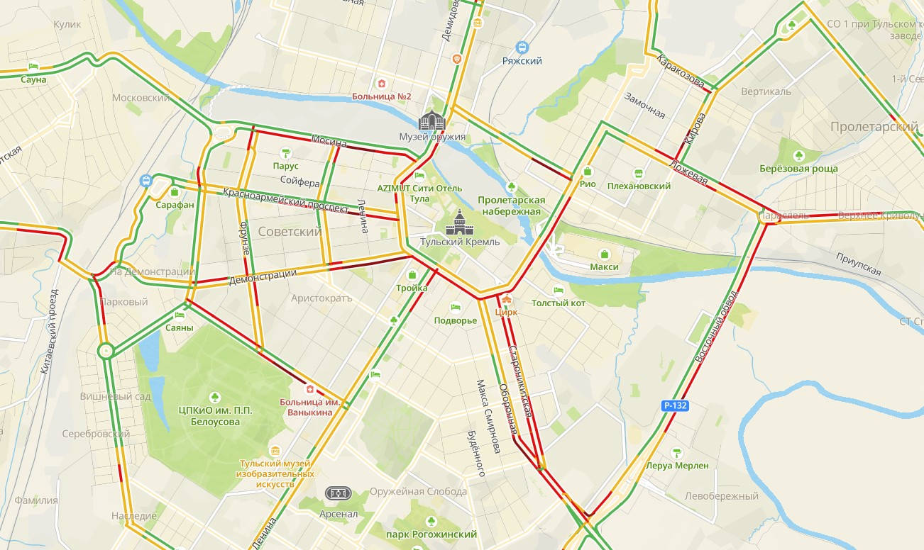 Вечером 10 ноября Тула встала в 8-балльных пробках - Новости Тулы и области  - 1tulatv