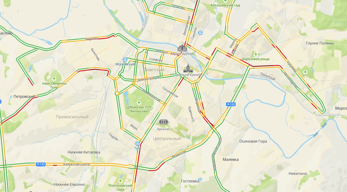 Утром 24 ноября Тула встала в 9-балльных пробках - Новости Тулы и области -  1tulatv