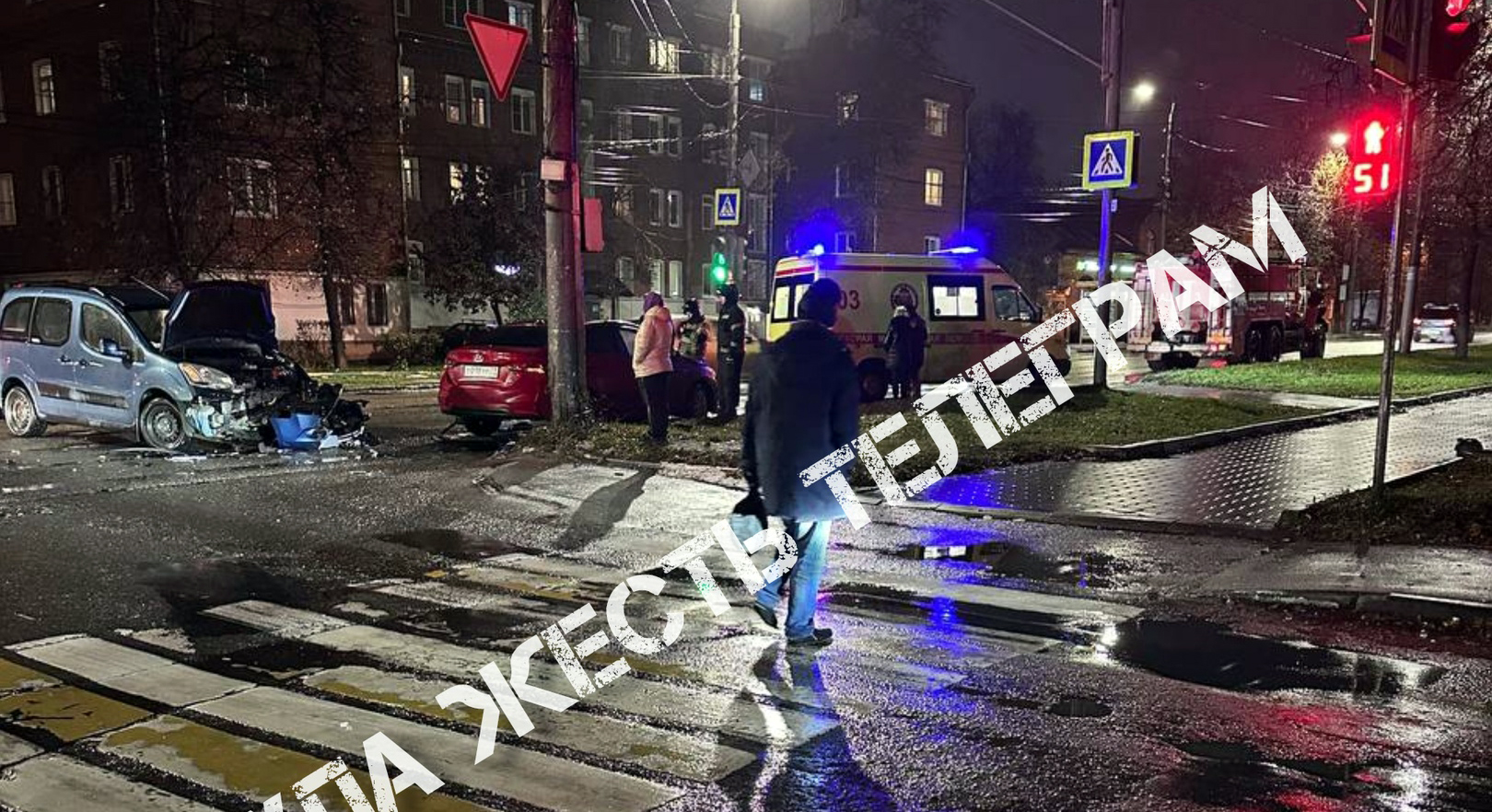 Трое пострадавших в ДТП на перекрестке улиц Кирова и Глинки Тулы 