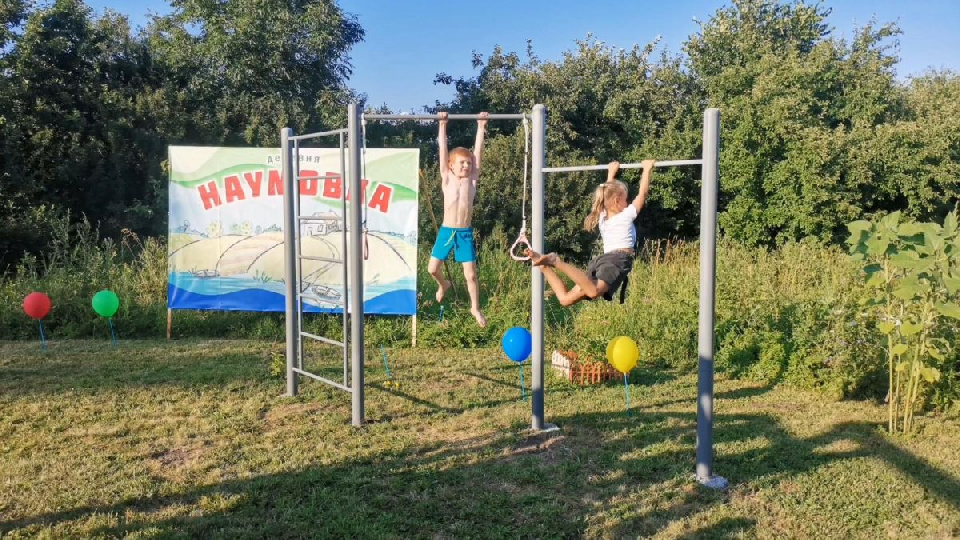 Жители деревни в Щекинском районе самостоятельно построили спортивную площадку