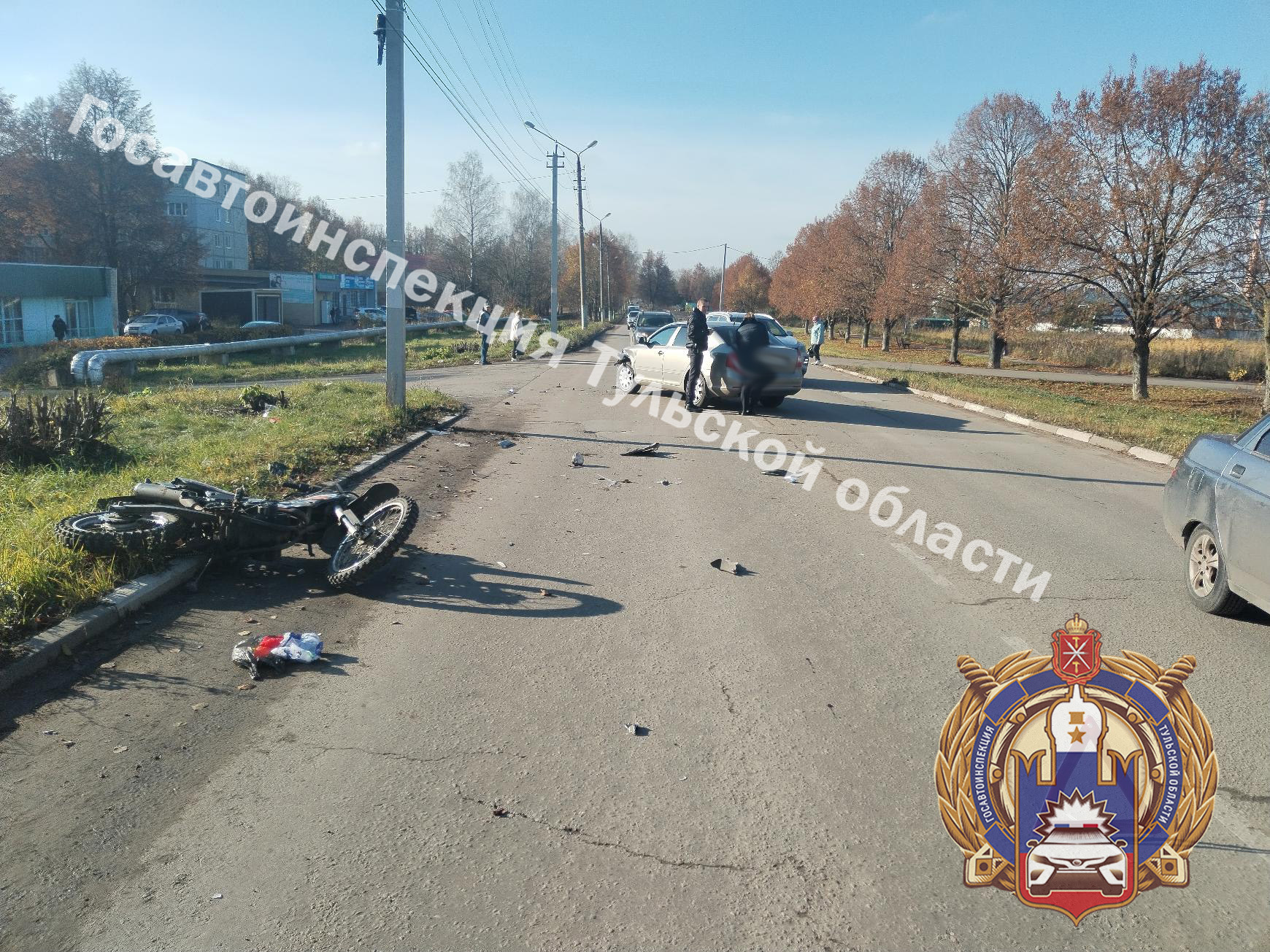 В Киреевске 50-летний водитель "Шкоды" сбил мотоциклиста