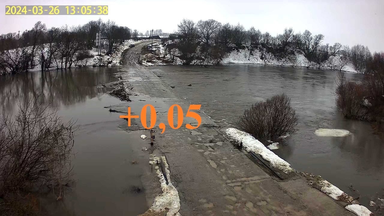 В Белевском районе Ока затопила мост