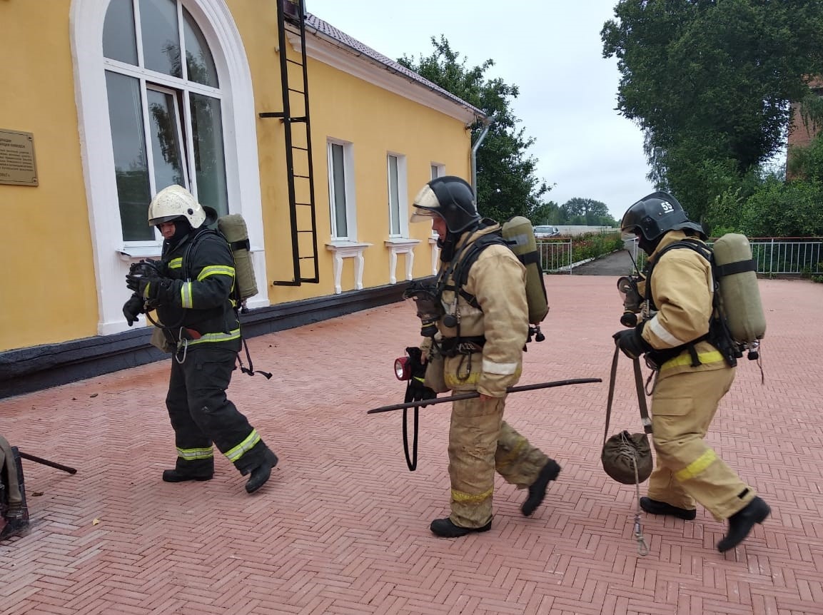 На железнодорожном вокзале в Кимовске прошли пожарные учения