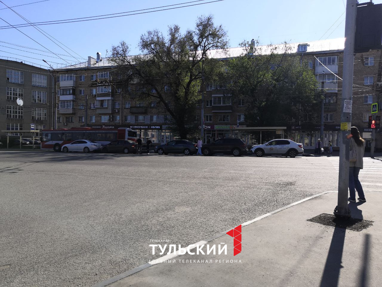 На проспекте Ленина в Туле столкнулись сразу 5 машин