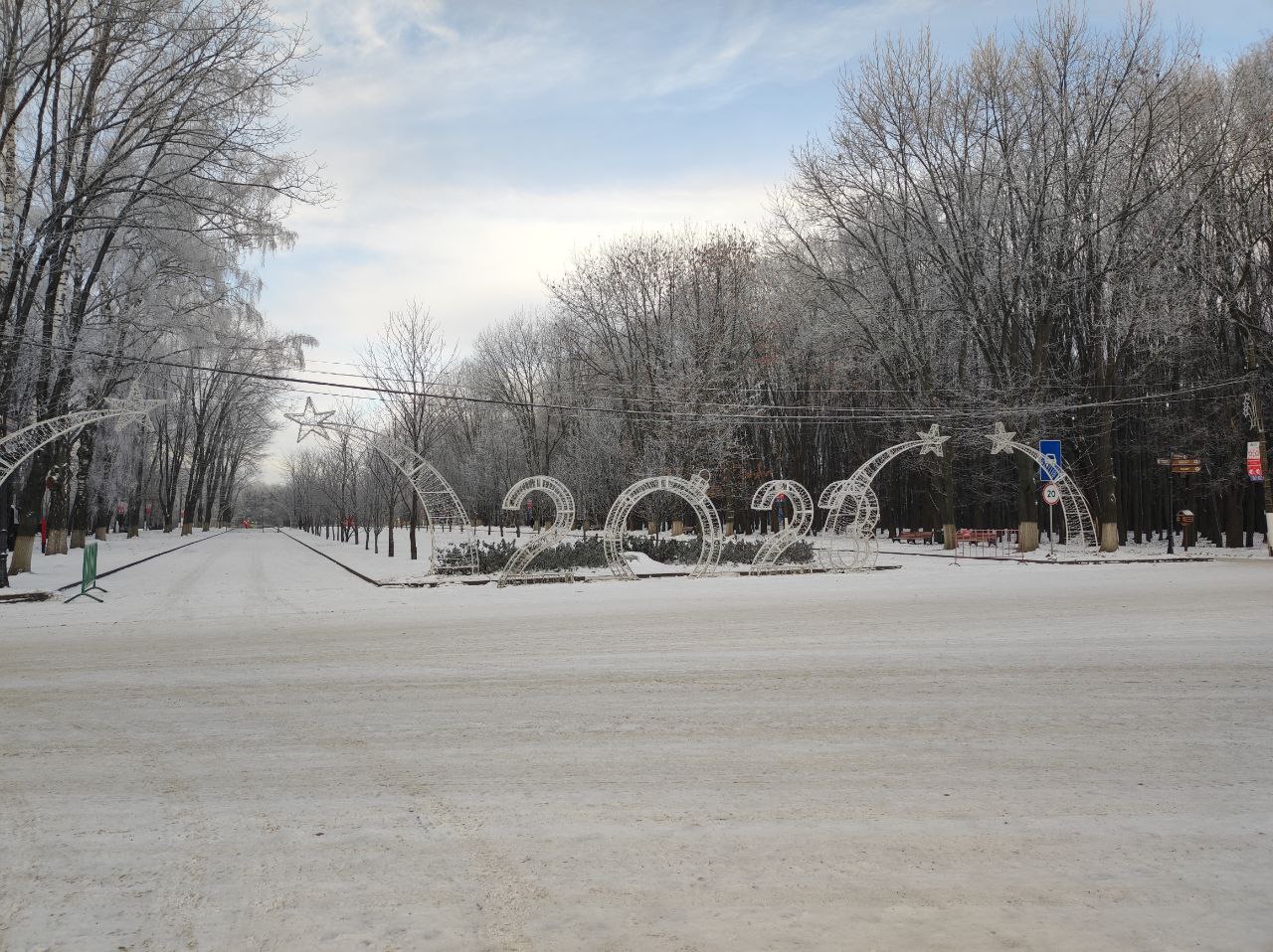 тульский парк зимой