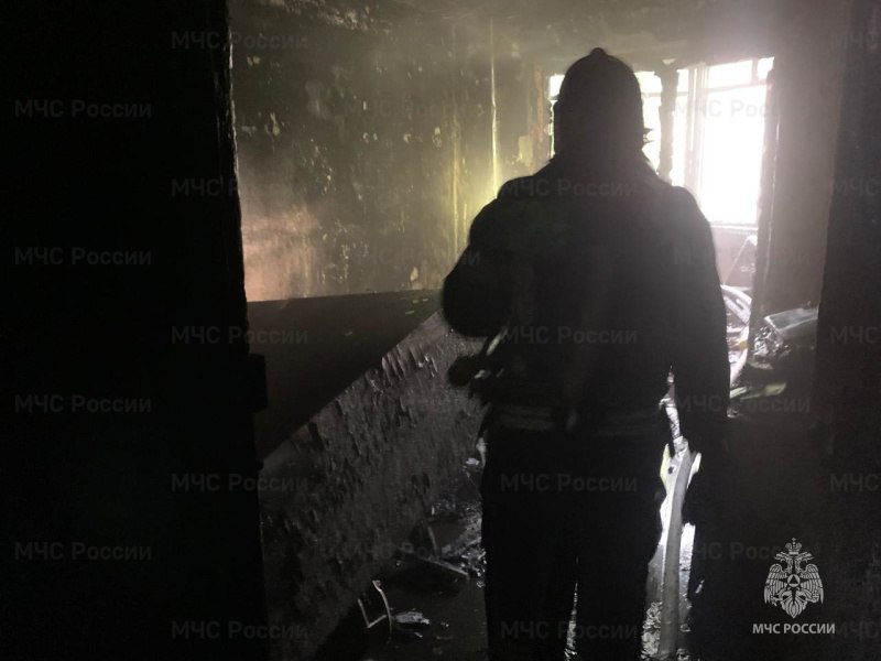На улице Революции в Туле загорелась 9-этажка