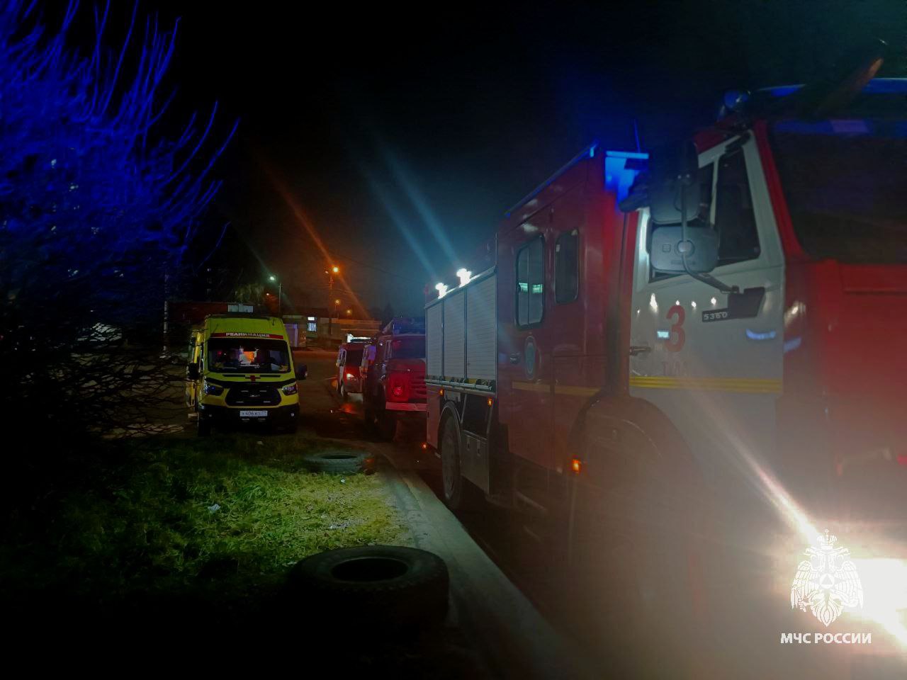 На пожаре в Туле пострадал 52-летний мужчина