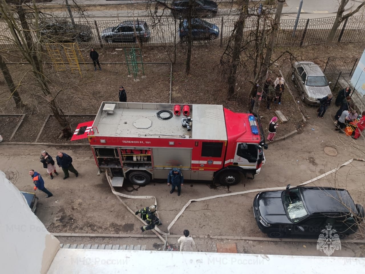 Из загоревшегося дома на улице Вересаева в Туле эвакуировали 22 человека