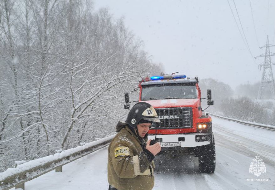 Восемь ДТП произошло в Тульской области за сутки из-за снегопада