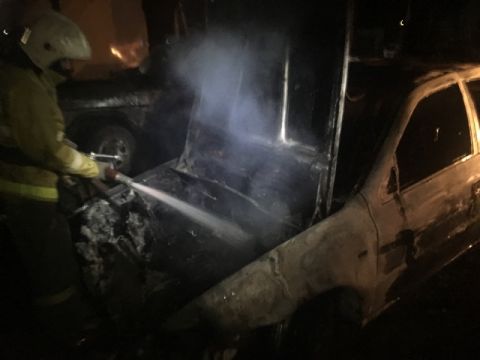 Пожар в Ясногорске: автомобиль полностью сгорел