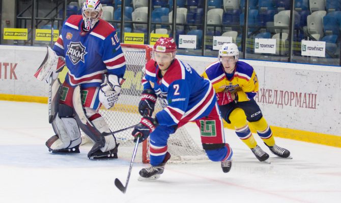 Тульская команда АКМ победила в первом домашнем матче Высшей хоккейной лиги