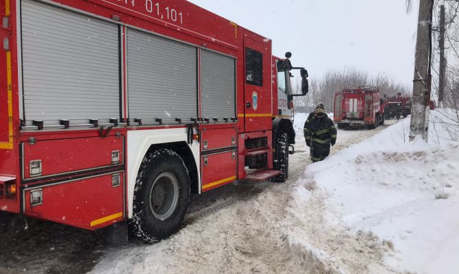 В Туле сгорел гараж