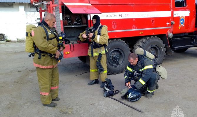 В Арсеньеве спасатели провели учения на хлебоприемном предприятии