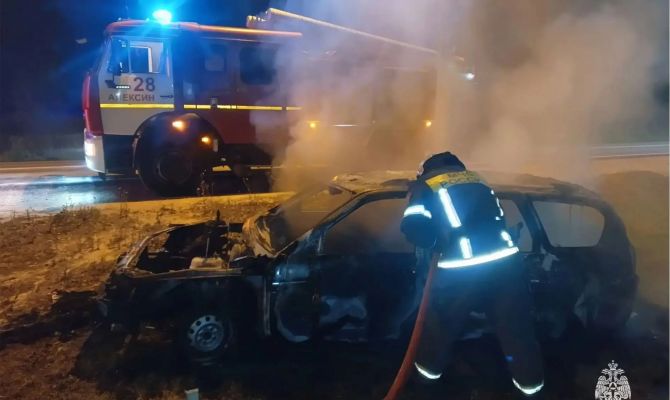 В Тульской области за сутки сгорели два автомобиля