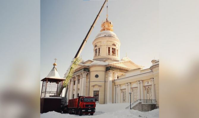 Пострадавший от атаки БПЛА храм в Епифани продолжают реконструировать