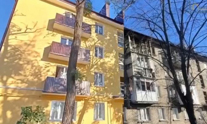 Туляки восстановили четырехэтажный дом в Мариуполе