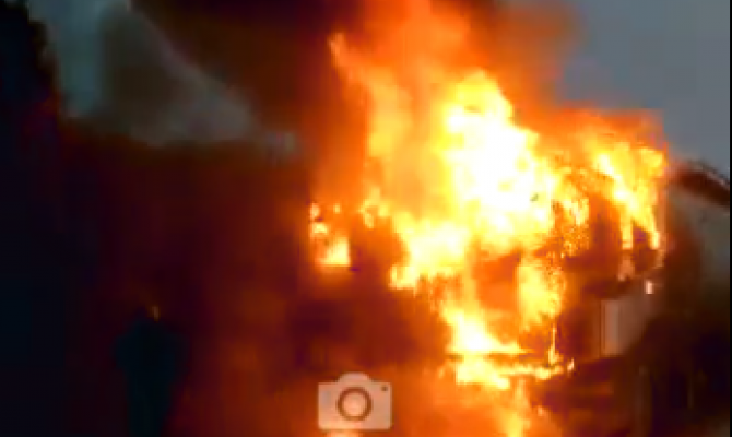 На трассе в Дубенском районе сгорела фура Man