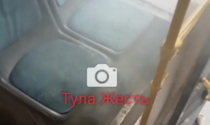 Туляки сообщили о загоревшейся печке в пассажирском автобусе