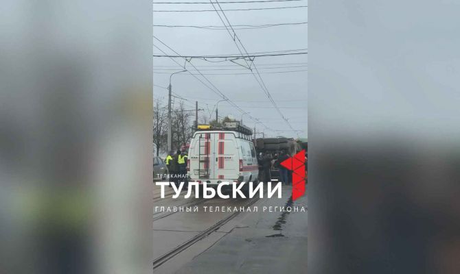 Момент ДТП с бетономешалкой в Туле попал на камеру