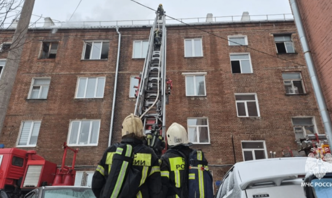 Открытое горение в доме на улице Луначарского в Туле ликвидировано