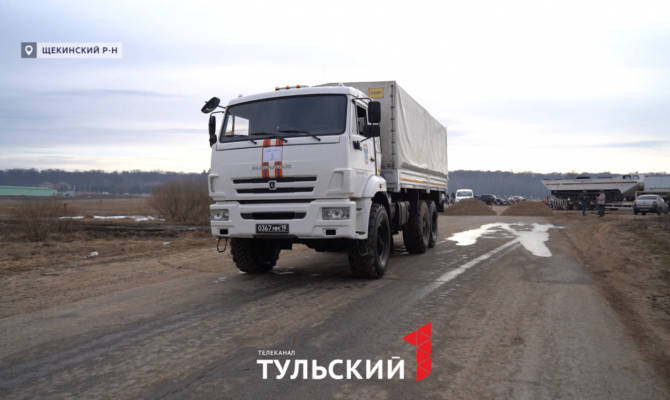 Водный танк подготовили к форсированию затопленных рек Тульской области