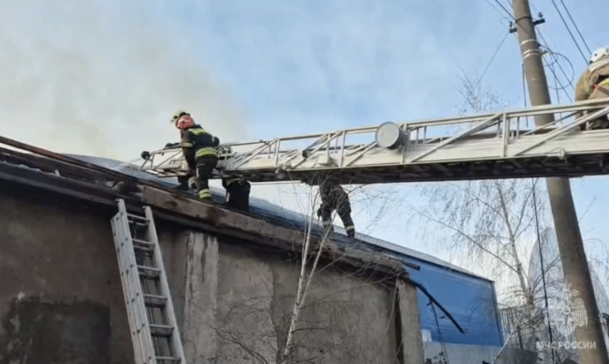 Пожар на складе в Щёкине полностью ликвидирован