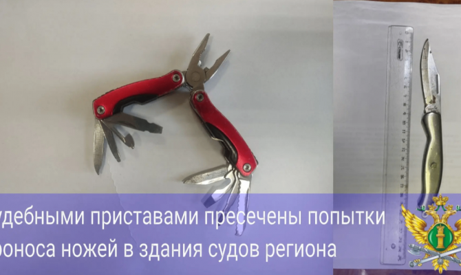 В августе туляки пытались пронести ножи в здания судов