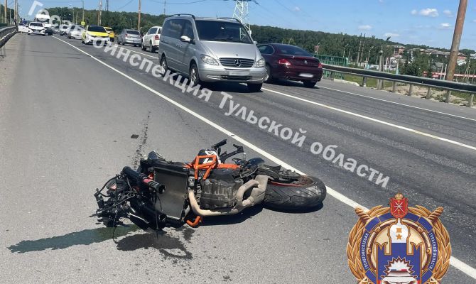 Мотоциклист пострадал в ДТП на трассе М-2 «Крым» в Щёкинском районе