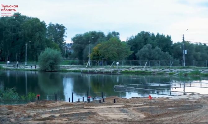На пляже в Центральном парке Тулы появятся два пирса