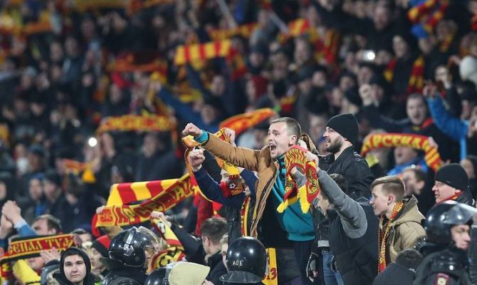 Перерыв в матче "Рубин" - "Арсенал". Счёт 0:0