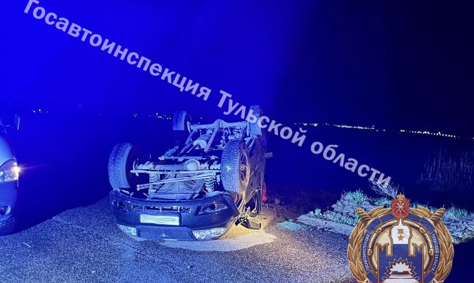 Под Киреевском 38-летний мужчина без прав улетел в кювет