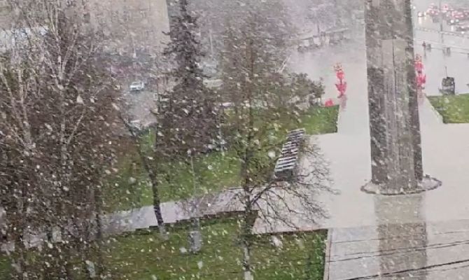 29 апреля Тулу накрыла сильная метель