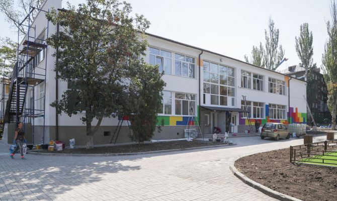 Тульские строители завершили восстановление детского сада в Мариуполе к 1 сентября