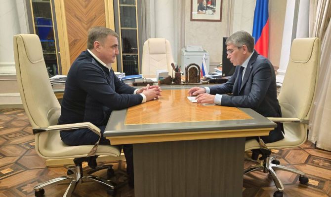 Помощник Президента РФ Алексей Дюмин встретился с Дмитрием Миляевым