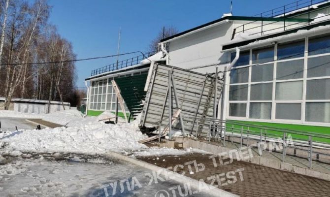В Тульской области зафиксировано несколько обрушений в результате схода снега