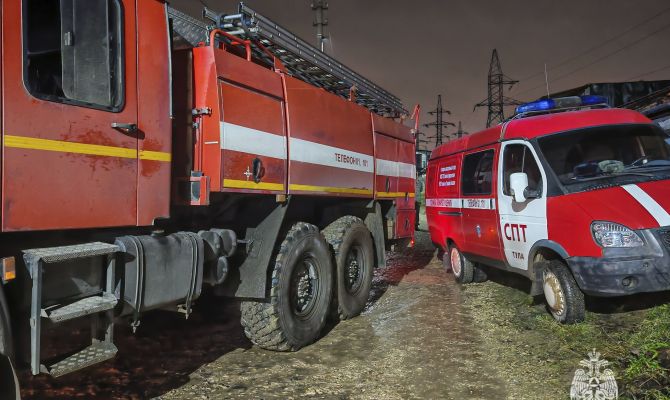 В Тульской области за сутки потушили два техногенных пожара