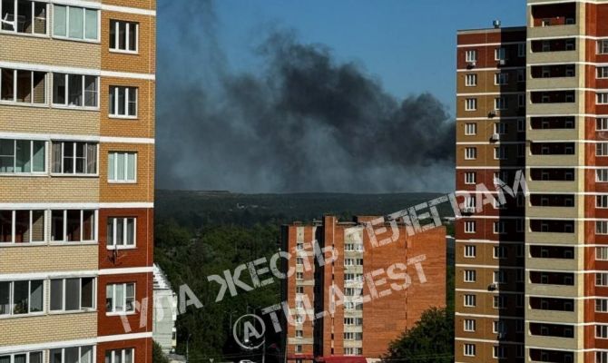Туляков напугал столб черного дыма над городом