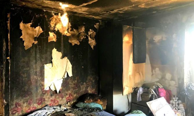 Озвучена причина пожара в 5-этажке на улице Демонстрации в Туле