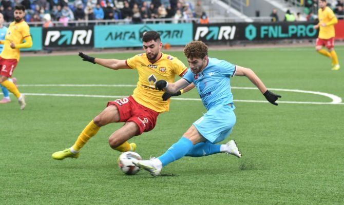 Тульский "Арсенал" сыграл вничью с "Челябинском" со счетом 2:2