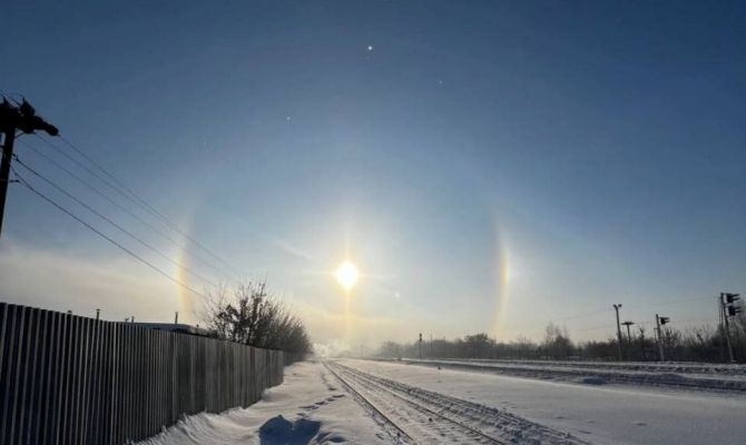В небе над Тулой заметили солнечное гало