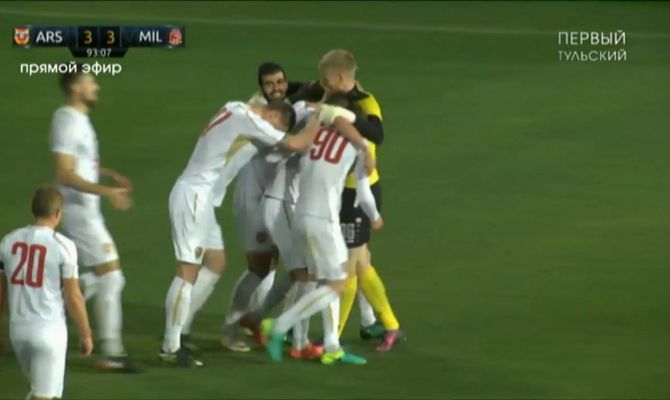 Тульский "Арсенал" сыграл вничью с молдавским "Милсами" 