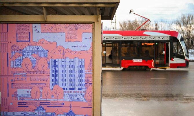 Тульские остановки превратили в арт-объекты