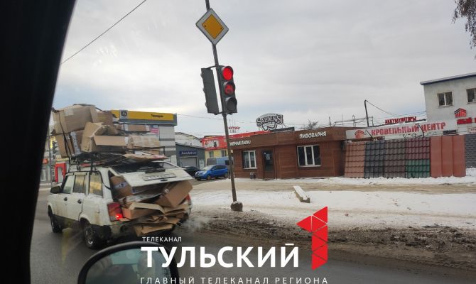 На Новомосковском шоссе в Туле заметили «мини-грузовик»