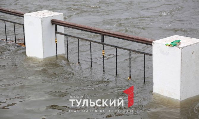 В Туле продолжает затапливать Пролетарскую набережную: фоторепортаж